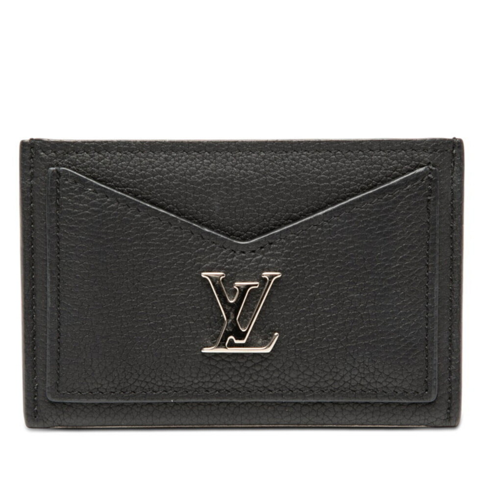 Louis Vuitton Portecarte Lockme Business Card Holder/Card Case M68556 Noir Bl...